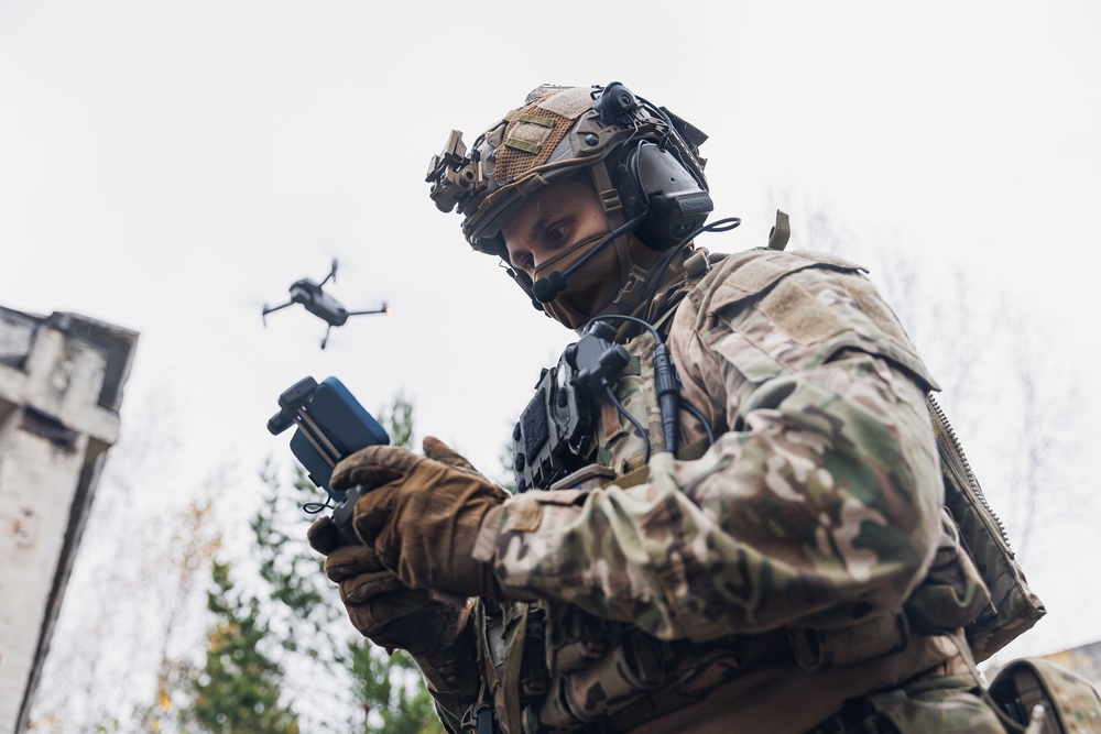 Military drone stock